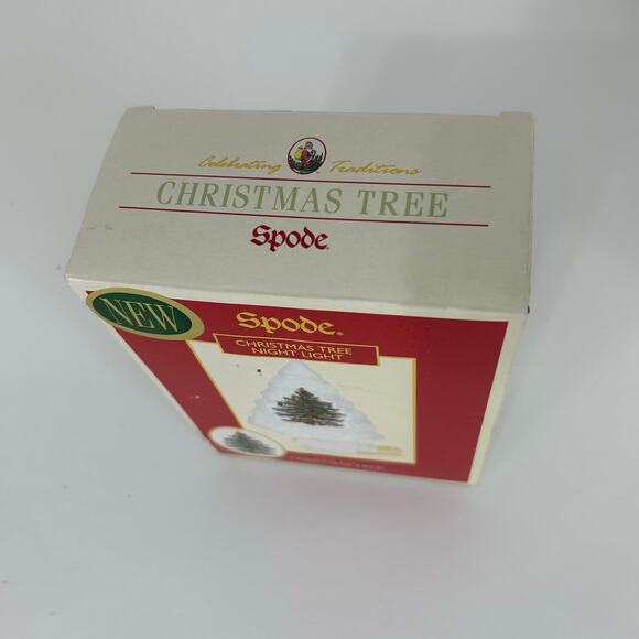 Spode Christmas Tree Night Light in Box Vintage Holiday Retro Nightlight - Picture 3 of 13
